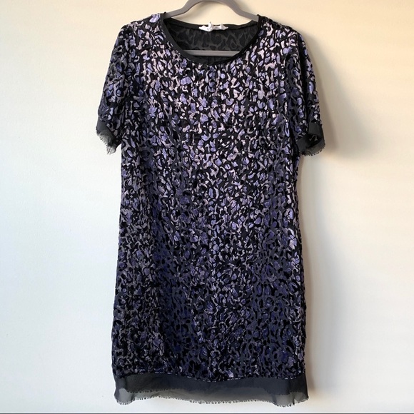 Burnout Velvet Shirt Dress - Picture 2 of 7